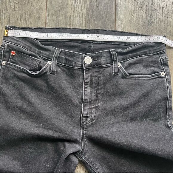 HUDSON Jeans Natalie Super Skinny Raw Hem Black Stone Wash Jeans Size 30 - Picture 8 of 13